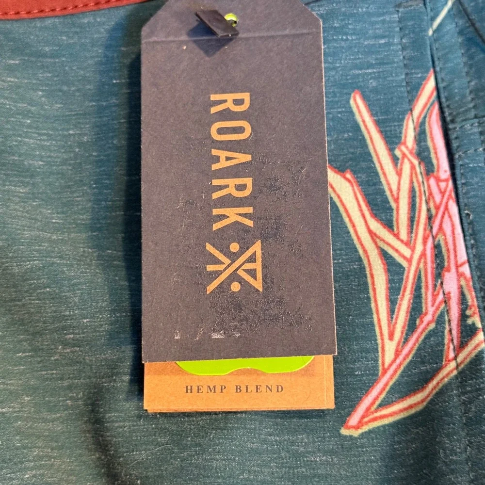 Roark The Chiller Boardshorts‎ Mens 36 Floral Print Hemp stretch Blend Quick Dry